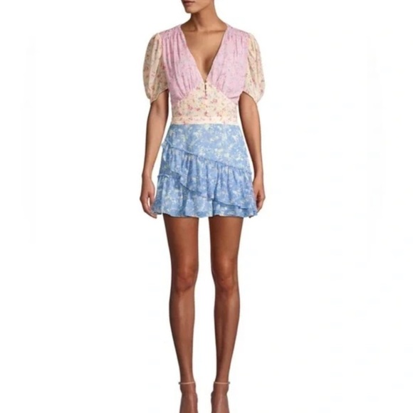 Goodnight Macaroon Floral Dress Size Small Cottagecore Prairie Fairy Flounce - Picture 3 of 12